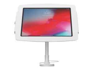 Compulocks iPad 10,2" Support Tablette flexible et et boîtier Space - Kit de montage (bras flexible, enceinte) - pour tablette - verrouillable - aluminium de haute qualité - blanc - Taille d'écran : 10.2" - montable sur mur, montable en surface, dessus de comptoir - pour Apple 10.2-inch iPad (7ème génération, 8ème génération, 9ème génération) - 159W102IPDSW - Accessoires pour ordinateur portable et tablette