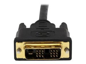 StarTech.com Câble HDMI vers DVI-D M/M 1,5 m - Cordon HDMI vers DVI-D Mâle / Mâle - 1,5 Mètres Noir - Plaqués Or - Câble adaptateur - DVI-D mâle pour HDMI mâle - 1.5 m - blindé - noir - HDDVIMM150CM - Accessoires pour téléviseurs