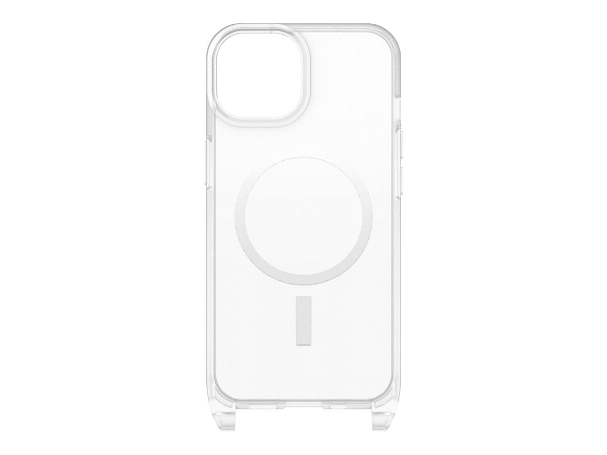OtterBox React Series - Coque de protection pour téléphone portable - collier, avec lanière - compatibilité avec MagSafe - 50 % de plastique recyclé - clair - pour Apple iPhone 14 - 77-92280 - Coques et étuis pour téléphone portable