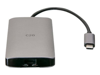 C2G USB-C® Mini Dock with HDMI, 2x USB-A, Ethernet, SD Card Reader, and USB-C Power Delivery up to 100W - 4K 30Hz - Station d'accueil - USB-C / Thunderbolt 3 - HDMI - 1GbE - C2G54458 - Stations d'accueil pour ordinateur portable