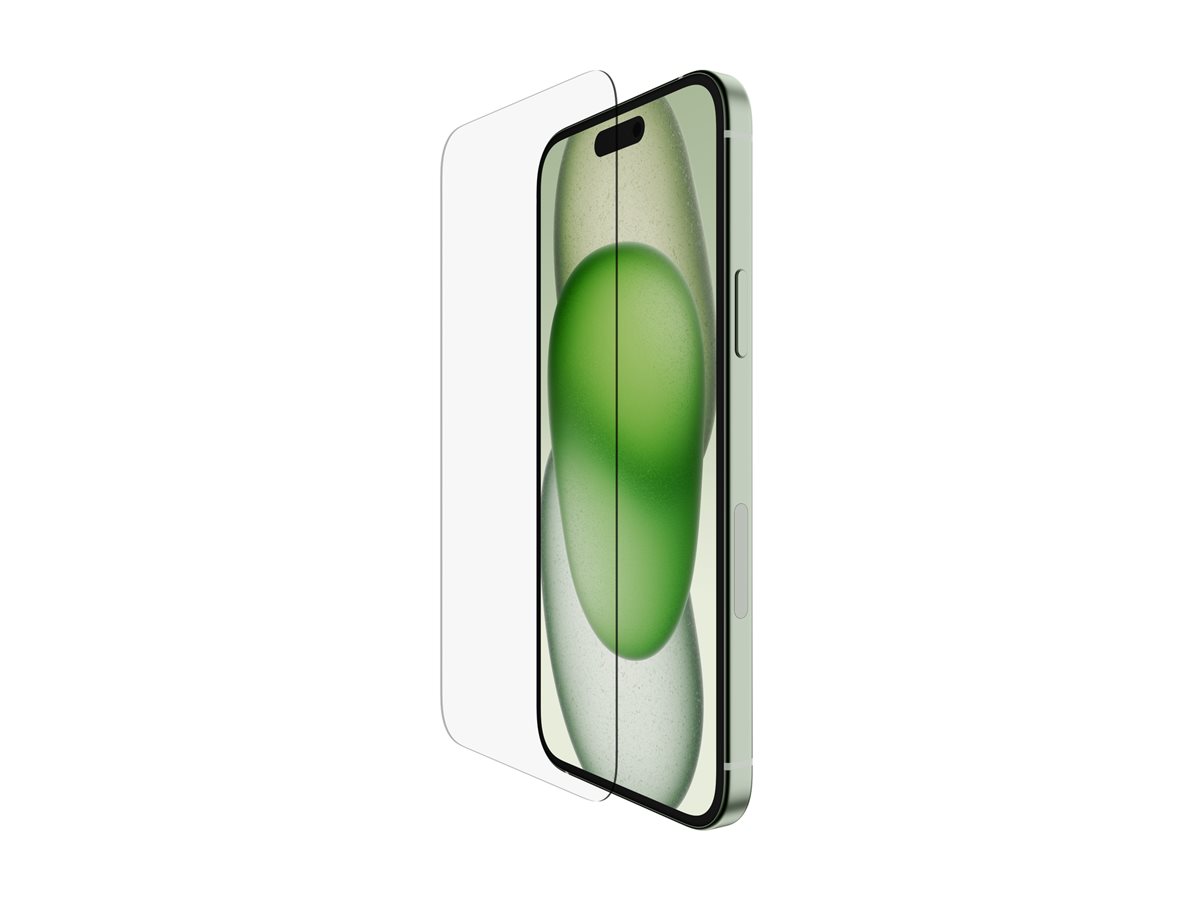 Belkin - Protection d'écran pour téléphone portable - verre - pour Apple iPhone 14 Pro Max, 15 Plus - SFA100EC - Accessoires pour téléphone portable