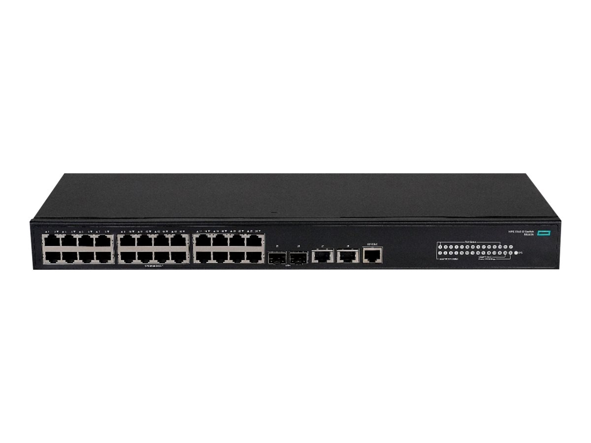 HPE FlexNetwork 5140 24G 2SFP+ 2XGT EI - Commutateur - C3 - intelligent - 24 x 10/100/1000 + 2 x 1 Gigabit / 10 Gigabit SFP+ + 2 x 10 Gigabit Ethernet - Montable sur rack - BTO - R8J41A#ABB - Concentrateurs et commutateurs gigabit