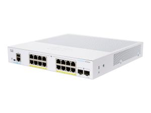 Cisco Business 250 Series CBS250-16P-2G - Commutateur - C3 - intelligent - 16 x 10/100/1000 (PoE+) + 2 x Gigabit SFP - Montable sur rack - PoE+ (120 W) - CBS250-16P-2G-EU - Concentrateurs et commutateurs gigabit