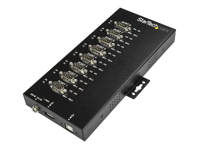 StarTech.com Hub industriel USB vers série RS232 / RS422 / RS485 à 8 ports avec protection électrostatique (ESD) 15 kV - Adaptateur série - USB 2.0 - RS-232/422/485 x 8 - noir - Conformité TAA - ICUSB234858I - Cartes réseau USB