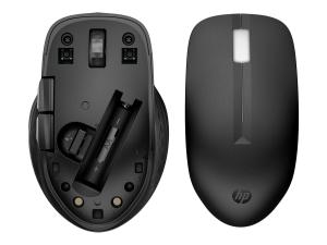 HP 435 - Souris - ergonomique - multi-dispositifs - 5 boutons - sans fil - 2.4 GHz, Bluetooth 5.2 - adaptateur USB Bluetooth - 3B4Q5UT#AC3 - Souris