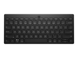 HP 350 Compact Multi-Device - Clavier - sans fil - Bluetooth 5.2 - Français - noir - emballage recyclable - 692S8AA#ABF - Claviers