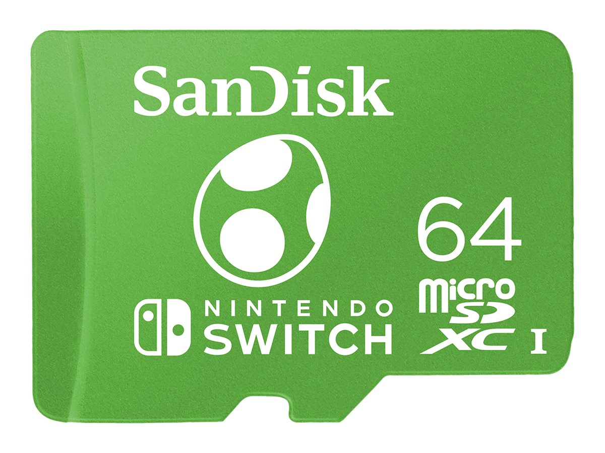 SanDisk Nintendo Switch - Carte mémoire flash - 64 Go - microSDXC UHS-I - SDSQXAO-064G-GN6ZN - Cartes flash