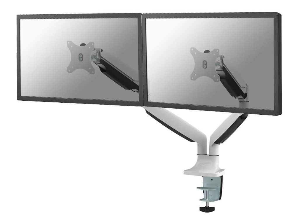 Neomounts NM-D750D - Kit de montage - pleine action - pour 2 écrans LCD - blanc - Taille d'écran : 10"-32" - pinces montables, oeillet, montrable sur bureau - NM-D750DWHITE - Montages pour TV et moniteur