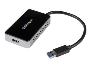 StarTech.com Adaptateur vidéo multi-écrans USB 3.0 vers HDMI - Carte graphique externe avec hub USB à 1 port - M/F - 1920x1200 / 1080p - Station d'accueil - USB 3.0 - HDMI - Conformité TAA - pour P/N: HDDVIMM3, HDMM12, HDMM15, HDMM1MP, HDMM2MP, HDMM3, HDMM3MP, HDMM50A, HDMM6, HDPMM50 - USB32HDEH - Stations d'accueil pour ordinateur portable