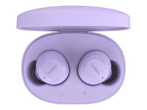 Belkin SoundForm Bolt - Écouteurs sans fil avec micro - intra-auriculaire - Bluetooth - mauve - AUC009BTLV - Écouteurs