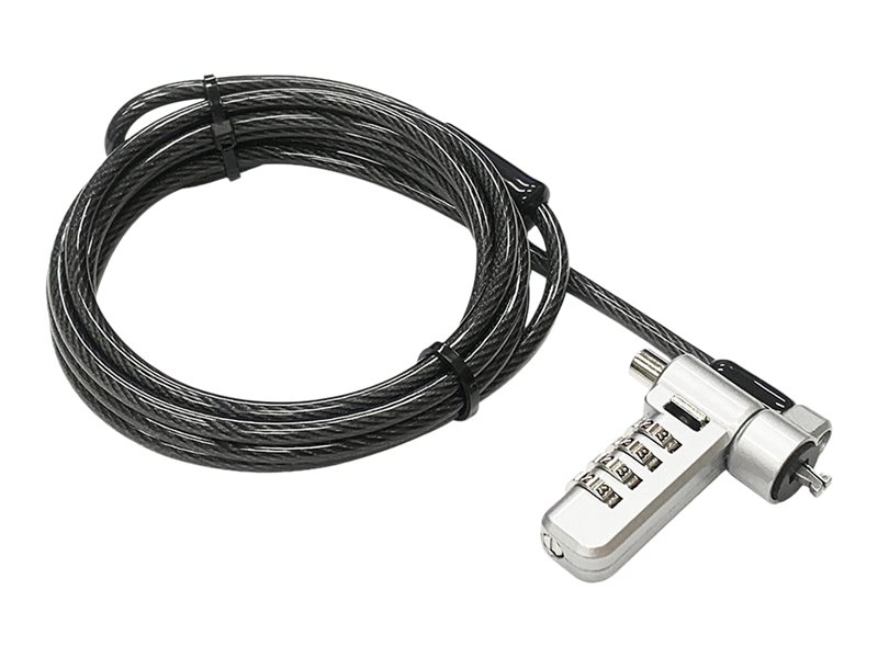 DLH - Câble de sécurité - gris, noir - 2 m - DY-CS5045 - Accessoires pour ordinateur portable et tablette