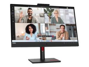 Lenovo ThinkVision T27hv-30 - Écran LED - 27" - 2560 x 1440 QHD - IPS - 300 cd/m² - 1000:1 - 4 ms - HDMI, DisplayPort, USB-C - haut-parleurs - noir corbeau - 63D6UAR3EU - Écrans d'ordinateur