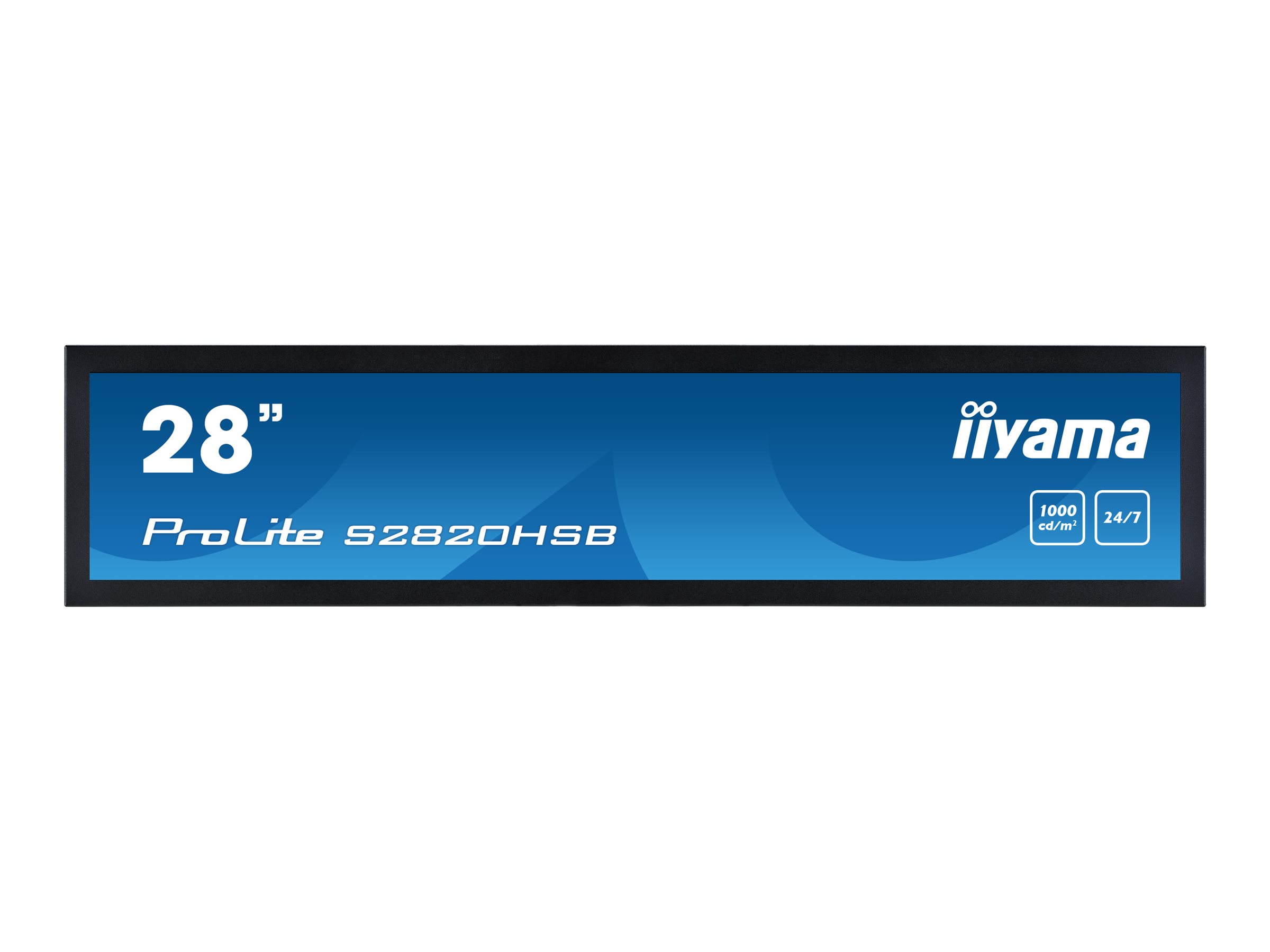 iiyama ProLite S2820HSB-B1 - Classe de diagonale 28" écran LCD rétro-éclairé par LED - signalisation numérique - 1080i 1920 x 360 - noir mat - S2820HSB-B1 - Écrans d'ordinateur