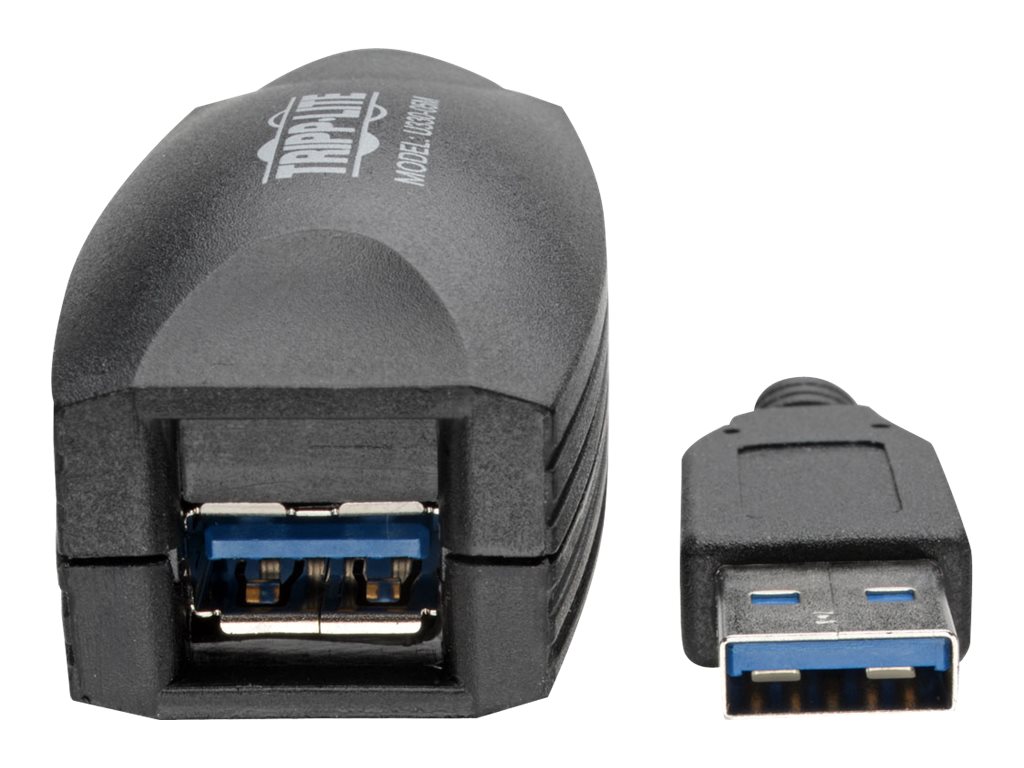 Tripp Lite 5M USB 3.0 SuperSpeed Active Extension Repeater Cable A M/F 16ft 16' 5 Meter - Rallonge de câble USB - USB type A (M) pour USB type A (F) - USB 3.0 - 5 m - actif - gris - U330-05M - Câbles USB