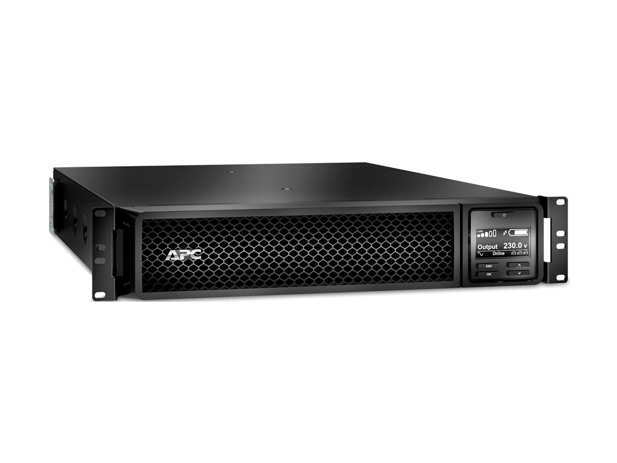 APC Smart-UPS SRT 1500VA RM - Onduleur (montable sur rack / externe) - CA 220/230/240 V - 1.5 kW - 1500 VA - RS-232, USB - connecteurs de sortie : 6 - PFC - 2U - noir - SRT1500RMXLI - UPS montables sur rack