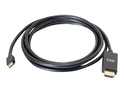 C2G 3ft Mini DisplayPort Male to HDMI Male Passive Adapter Cable - 4K 30Hz - Adaptateur vidéo - Mini DisplayPort mâle pour HDMI mâle - 90 cm - noir - passif, support 4K - 84435 - Câbles HDMI