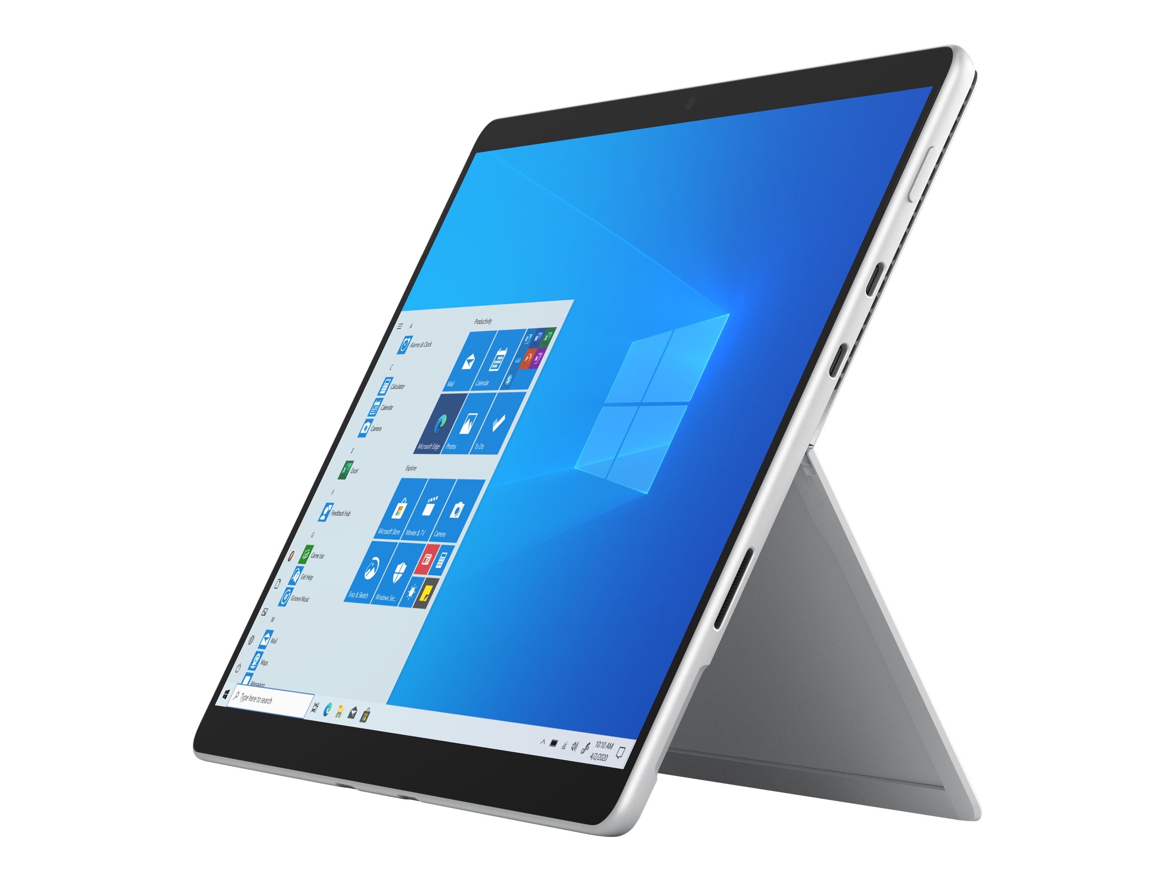 Microsoft Surface Pro 8 - Tablette - Intel Core i7 - 1185G7 / jusqu'à 4.8 GHz - Evo - Win 10 Pro - Carte graphique Intel Iris Xe - 16 Go RAM - 256 Go SSD - 13" écran tactile 2880 x 1920 @ 120 Hz - Wi-Fi 6 - 4G LTE-A - platine - commercial - EIV-00020 - Ordinateurs portables