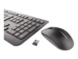 CHERRY DW 3000 - Ensemble clavier et souris - sans fil - RF, 2.4 GHz - Français - noir - JD-0710FR-2 - Claviers