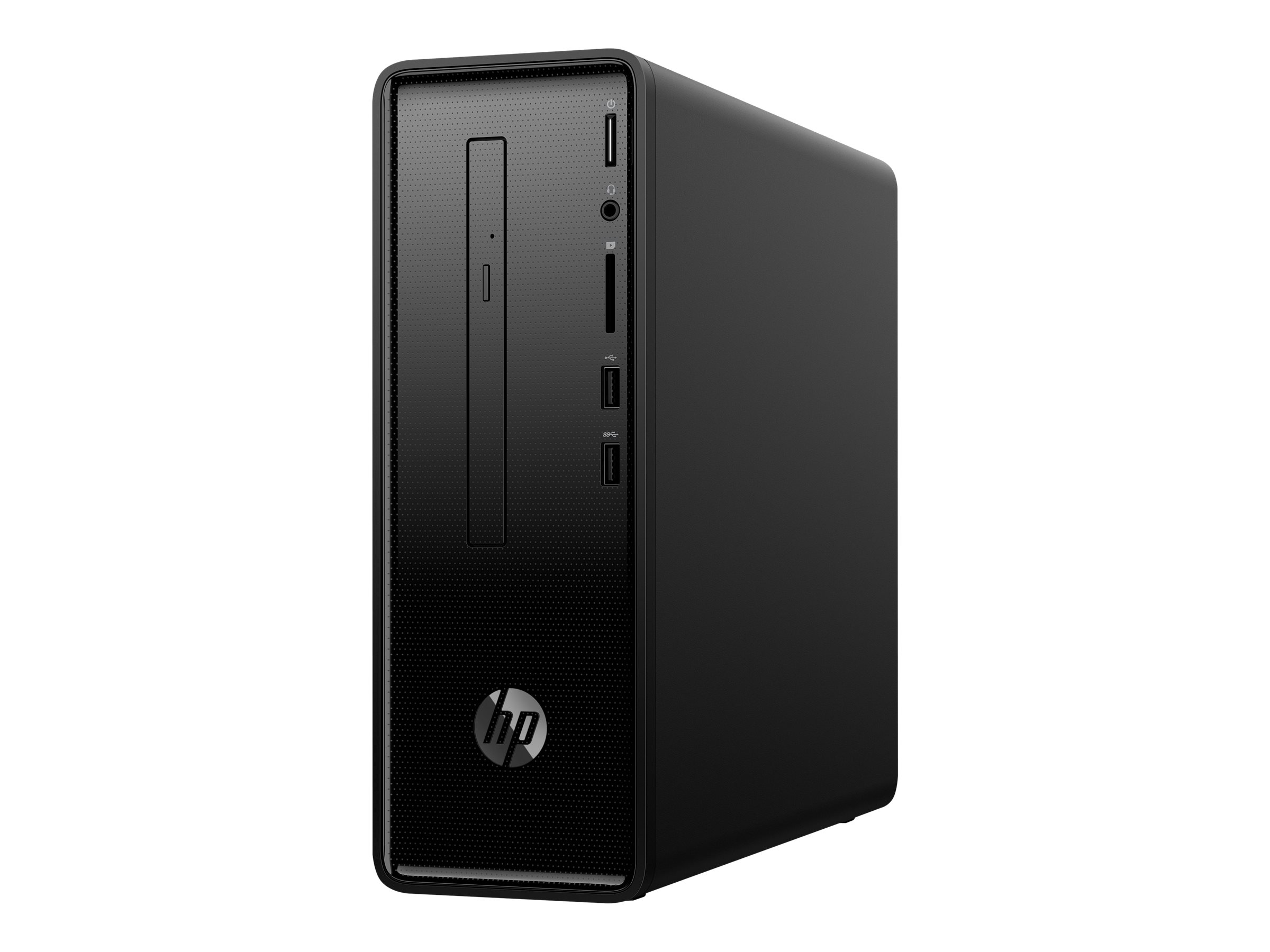 HP Slimline 290-a0000nfm - MT - A4 9125 / jusqu'à 2.6 GHz - RAM 4 Go - HDD 1 To - Radeon R3 - Gigabit Ethernet - 802.11a/b/g/n/ac, Bluetooth 4.2 - Win 10 Familiale 64 bits - moniteur : LED 21.5" 1920 x 1080 (Full HD) - clavier : Français - noir profond - 2DE58EA#ABF - Ordinateurs de bureau