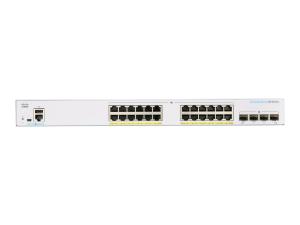 Cisco Business 250 Series CBS250-24FP-4G - Commutateur - C3 - intelligent - 24 x 10/100/1000 (PoE+) + 4 x Gigabit SFP - Montable sur rack - PoE+ (370 W) - CBS250-24FP-4G-EU - Concentrateurs et commutateurs gigabit