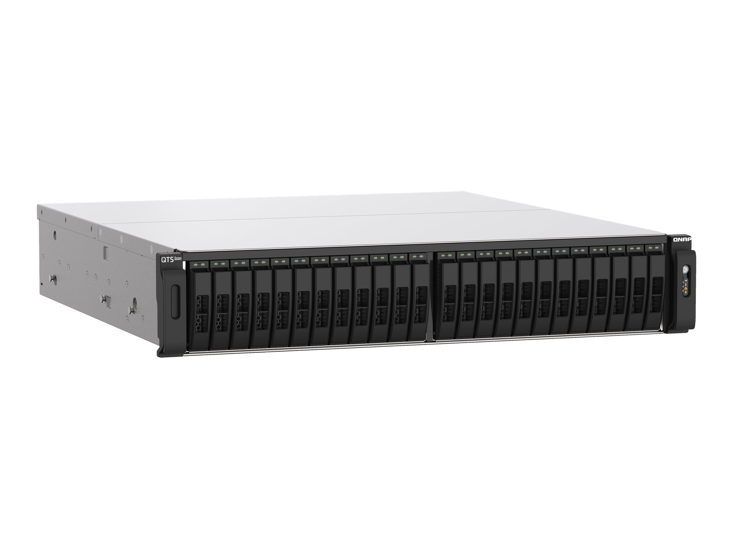 QNAP TS-H2490FU-7302P-256G - Serveur NAS - 24 Baies - rack-montable - PCI Express 3.0 x4 (NVMe) - RAID RAID 0, 1, 5, 6, 10, 50, JBOD, 60 - RAM 256 Go - 25 Gigabit Ethernet - iSCSI support - TS-H2490FU-7302P-256G - NAS