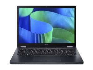 Acer TravelMate P4 Spin 14 TMP414RN-54-TCO - Conception inclinable - Intel Core Ultra 7 - 155U / jusqu'à 4.8 GHz - Win 11 Pro - Intel Graphics - 16 Go RAM - 1.024 To SSD - 14" IPS écran tactile 1920 x 1200 - Gigabit Ethernet - Wi-Fi 6E, Bluetooth - bleu ardoise - clavier : Français - NX.B7WEF.002 - Ordinateurs portables