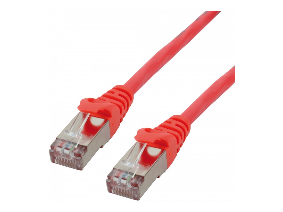 MCL - Câble réseau - RJ-45 (M) pour RJ-45 (M) - 5 m - SFTP - CAT 6a - sans halogène, sans crochet - rouge - IC5K99AZZZ06ASH5R - Câbles à paire torsadée