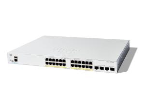 Cisco Catalyst 1200-24FP-4G - Commutateur - C3 - intelligent - 24 x 10/100/1000 (PoE+) + 4 x Gigabit Ethernet SFP - Montable sur rack - PoE+ (375 W) - C1200-24FP-4G - Concentrateurs et commutateurs gigabit