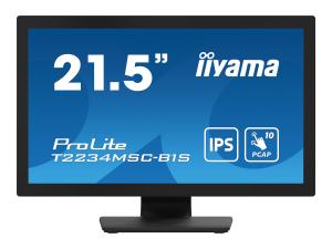 iiyama ProLite T2234MSC-B1S - Écran LED - 22" (21.5" visualisable) - écran tactile - 1920 x 1080 Full HD (1080p) - IPS - 350 cd/m² - 1000:1 - 18 ms - HDMI, VGA, DisplayPort - haut-parleurs - noir, mat - T2234MSC-B1S - Écrans d'ordinateur