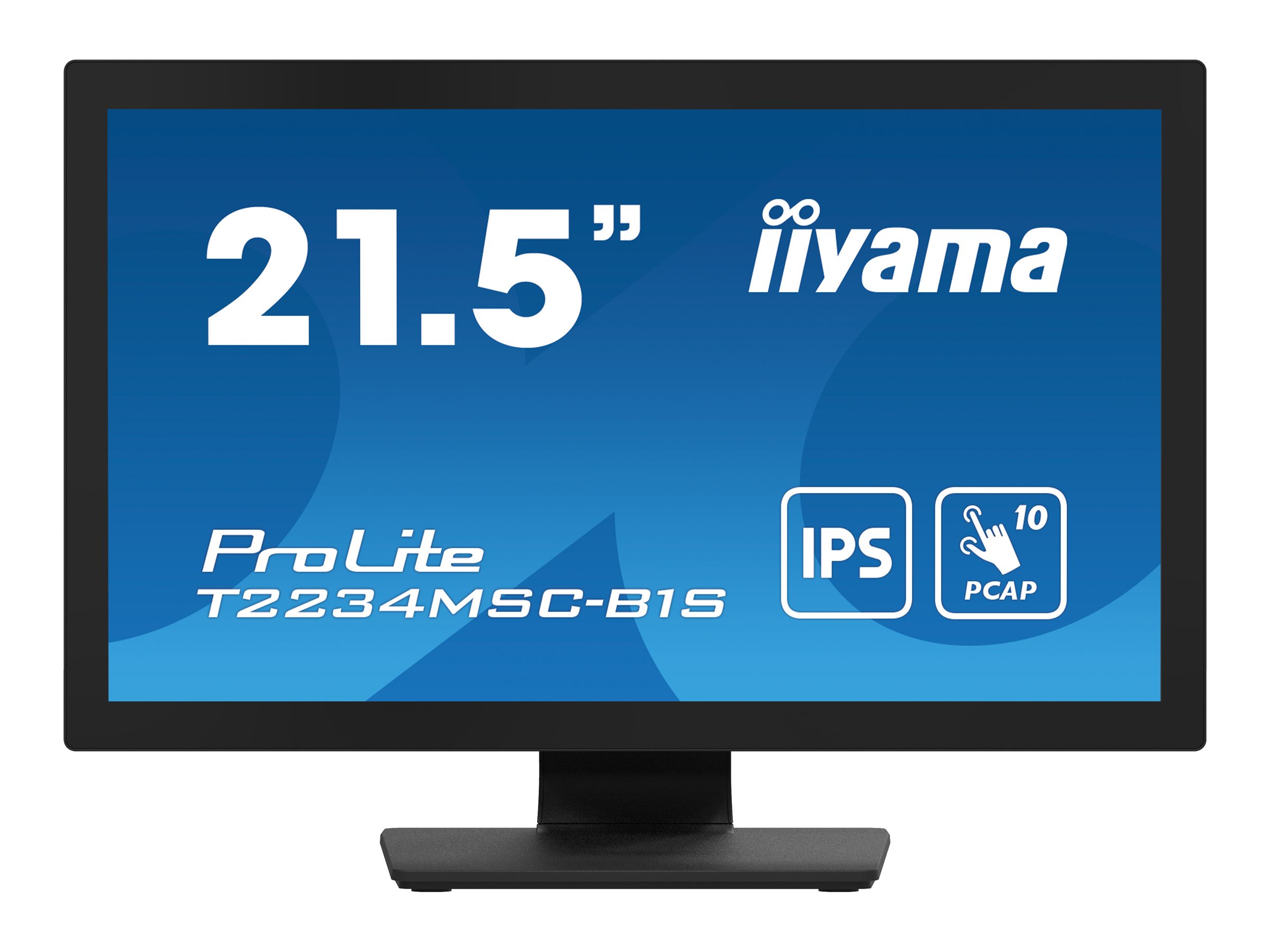 iiyama ProLite T2234MSC-B1S - Écran LED - 22" (21.5" visualisable) - écran tactile - 1920 x 1080 Full HD (1080p) - IPS - 350 cd/m² - 1000:1 - 18 ms - HDMI, VGA, DisplayPort - haut-parleurs - noir, mat - T2234MSC-B1S - Écrans d'ordinateur