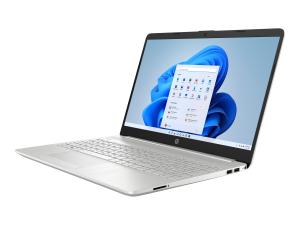 HP Laptop 15-dw2036nf - Intel Core i3 - 1005G1 / jusqu'à 3.4 GHz - Win 10 Familiale 64 bits - UHD Graphics - 4 Go RAM - 128 Go SSD + 1 To HDD - 15.6" 1920 x 1080 (Full HD) - Wi-Fi 5 - argent naturel, motif brossé vertical, finition peinte (couvercle et base), cadre du clavier en finition moulée - clavier : Français - avec HP 2 years Pickup and Return Bundled Warranty Extension for Low End Notebooks - 1X2M9EA#ABF - Ordinateurs portables