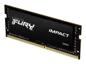 Kingston FURY Impact - DDR4 - module - 32 Go - SO DIMM 260 broches - 3200 MHz / PC4-25600 - CL20 - 1.2 V - mémoire sans tampon - non ECC - noir - KF432S20IB/32 - Mémoire pour ordinateur portable