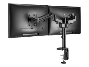 Neomounts DS70-750BL2 - Kit de montage (support de montage pour bureau) - bras double réglable en hauteur et en mouvement - pour 2 écrans LCD - noir - Taille d'écran : 17"-27" - pinces montables, oeillet - DS70-750BL2 - Montages pour TV et moniteur