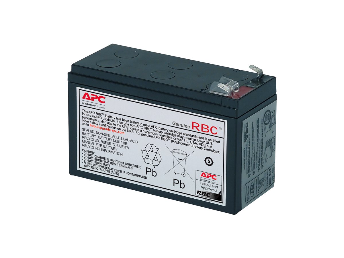 Cartouche de batterie de rechange APC #2 - Batterie d'onduleur - 1 x batterie - Acide de plomb - noir - pour P/N: AP250, BE550-KR, BK500IACH, BP300JPNP, BP500IACH, BX600CI-IN, CP27U13AZ3-F - RBC2 - Batteries UPS