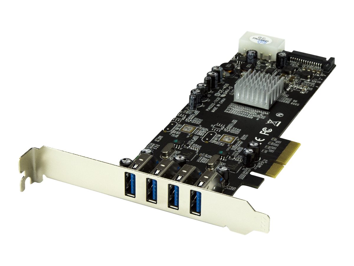 StarTech.com Carte contrôleur PCIe à 4 ports USB 3.0 avec 2 voies dédiées - Adaptateur USB - PCIe x4 - USB 3.0 x 4 - pour P/N: BNDTB10GI, BNDTB210GSFP, BNDTB310GNDP, BNDTB410GSFP, BNDTB4M2E1, BNDTBUSB3142 - PEXUSB3S42V - Adaptateurs réseau PCI-e