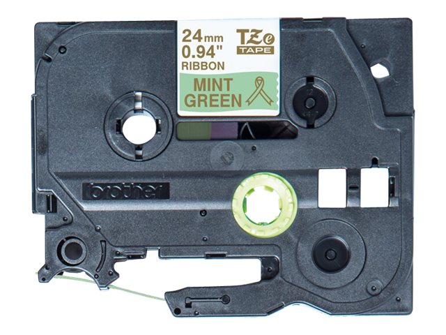 Brother TZe-RM54 - Satin - or sur vert menthe - Rouleau (2,4 cm x 4 m) 1 cassette(s) bande de ruban - pour Brother PT-D600; P-Touch PT-3600, D600, D800, E550, P750, P900, P950; P-Touch EDGE PT-P750 - TZERM54 - Papier pour rouleau