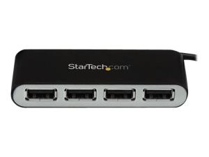 StarTech.com Hub USB 2.0 portable à 4 ports avec câble intégré - Concentrateur USB compact - Mini hub USB 2.0 - Concentrateur (hub) - 4 x USB 2.0 - de bureau - ST4200MINI2 - Concentrateurs USB