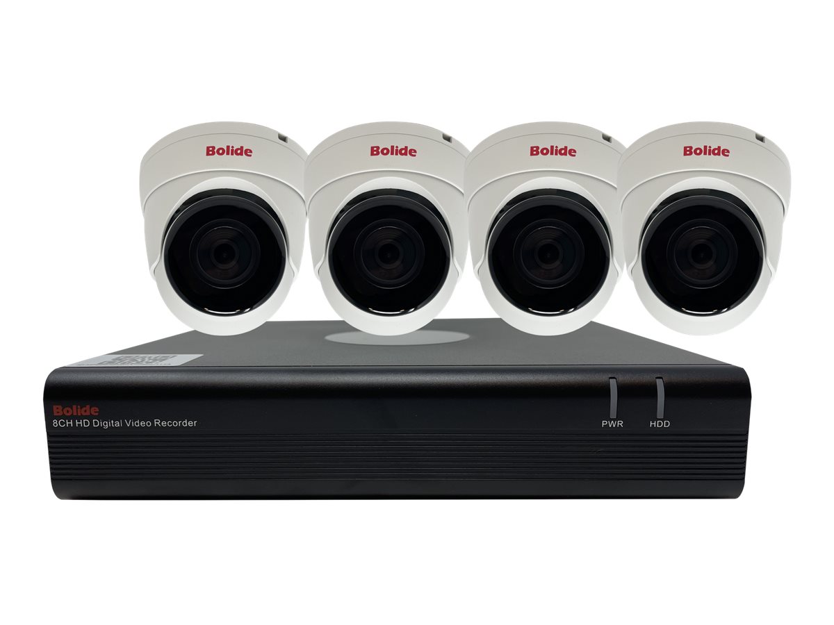 Bolide BK-DVRKIT8 - DVR + caméra(s) - câblé (LAN) - 4 canaux - 0 - 4 caméra(s) - CMOS - BK-DVRKIT8/4 - Solutions de vidéosurveillance
