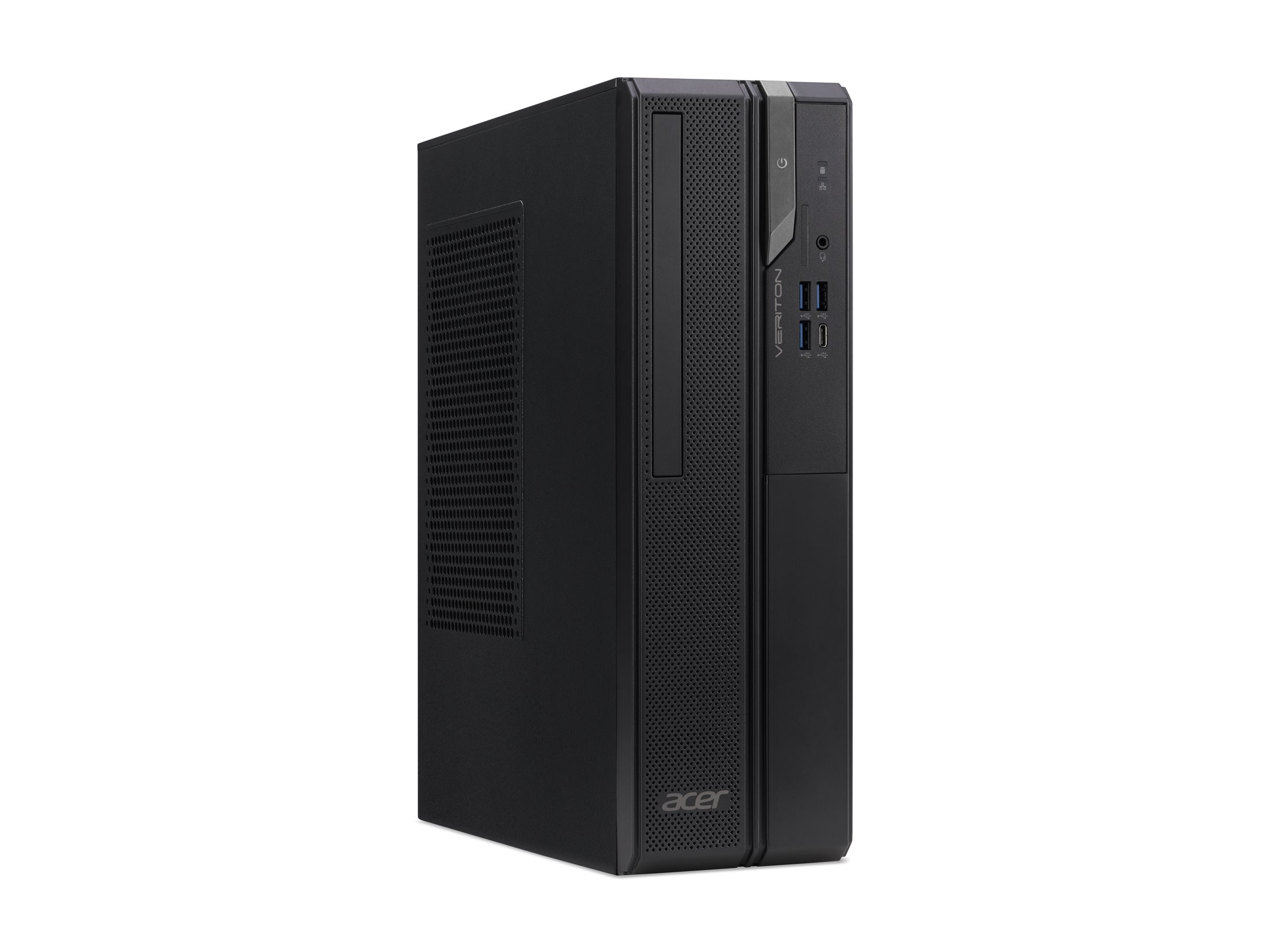 Acer Veriton X2 VX2720G - Tour compact Core i3 12100 / jusqu'à 4.3 GHz - RAM 8 Go - SSD 256 Go - UHD Graphics 730 - Gigabit Ethernet - Win 11 Pro - moniteur : aucun - DT.R1NEF.008 - Ordinateurs de bureau