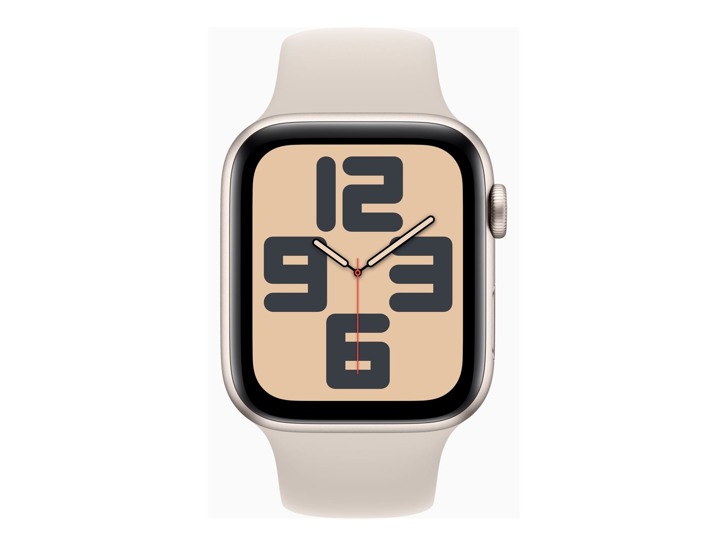 Apple Watch SE (GPS + Cellular) - 2e génération - 44 mm - aluminium droit - montre intelligente avec bande sport - fluoroélastomère - droit - taille du bracelet : S/M - 32 Go - Wi-Fi, LTE, Bluetooth - 4G - 33 g - MRGU3QF/A - Montres intelligentes