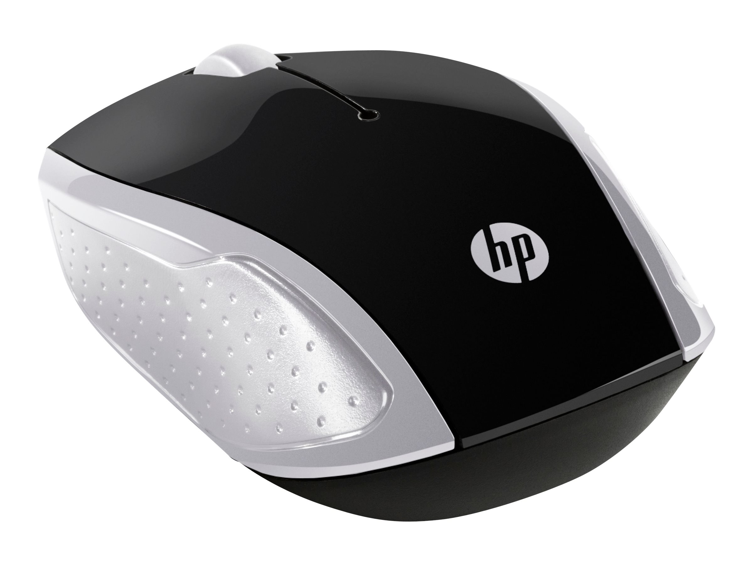 HP 200 - Souris - droitiers et gauchers - optique - sans fil - 2.4 GHz - récepteur sans fil USB - argent - pour Portable 24, 27, 590, 595, TP01 - 2HU84AA - Souris
