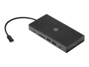 HP Travel Hub - Réplicateur de port - USB-C - VGA, HDMI - pour OMEN Transcend by HP 16; Victus by HP Laptop 15, 16; Laptop 15; Pavilion Plus Laptop 14 - 1C1Y5AA - Stations d'accueil pour ordinateur portable