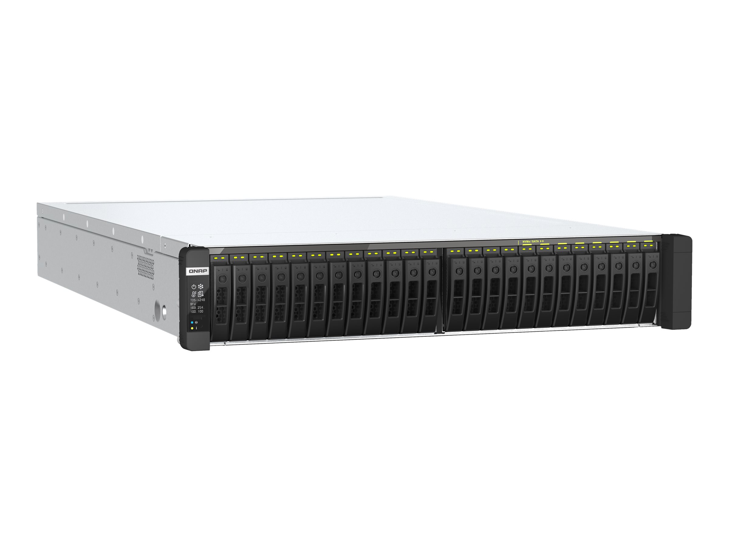 QNAP TDS-h2489FU-4309Y-64G - Serveur NAS - 24 Baies - rack-montable - SATA 6Gb/s - RAID RAID 0, 1, 5, 6, 10, 50, JBOD, 60 - RAM 64 Go - 25 Gigabit Ethernet / 2.5 Gigabit Ethernet - iSCSI support - 2U - TDS-H2489FU-4309Y-64G - NAS