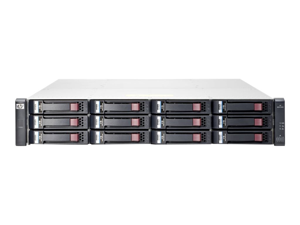 HPE Modular Smart Array 1040 Dual Controller LFF Storage - Baie de disques - iSCSI (1 GbE) (externe) - rack-montable - 2U - E7W01A - SAN