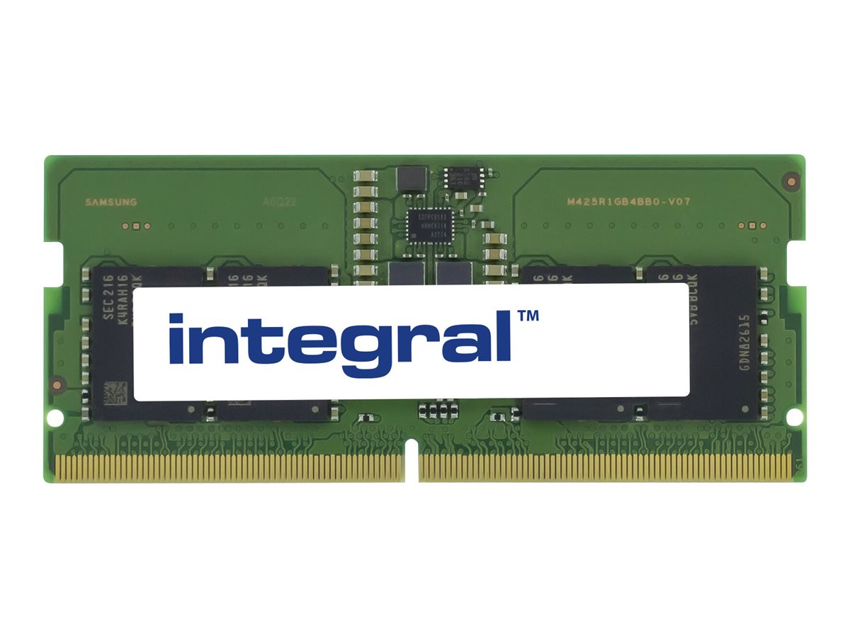 Integral - DDR5 - module - 8 Go - SO DIMM 262 broches - 5600 MHz / PC5-44800 - CL46 - 1.1 V - mémoire sans tampon - on-die ECC - IN5V8GNJWDX - DDR5