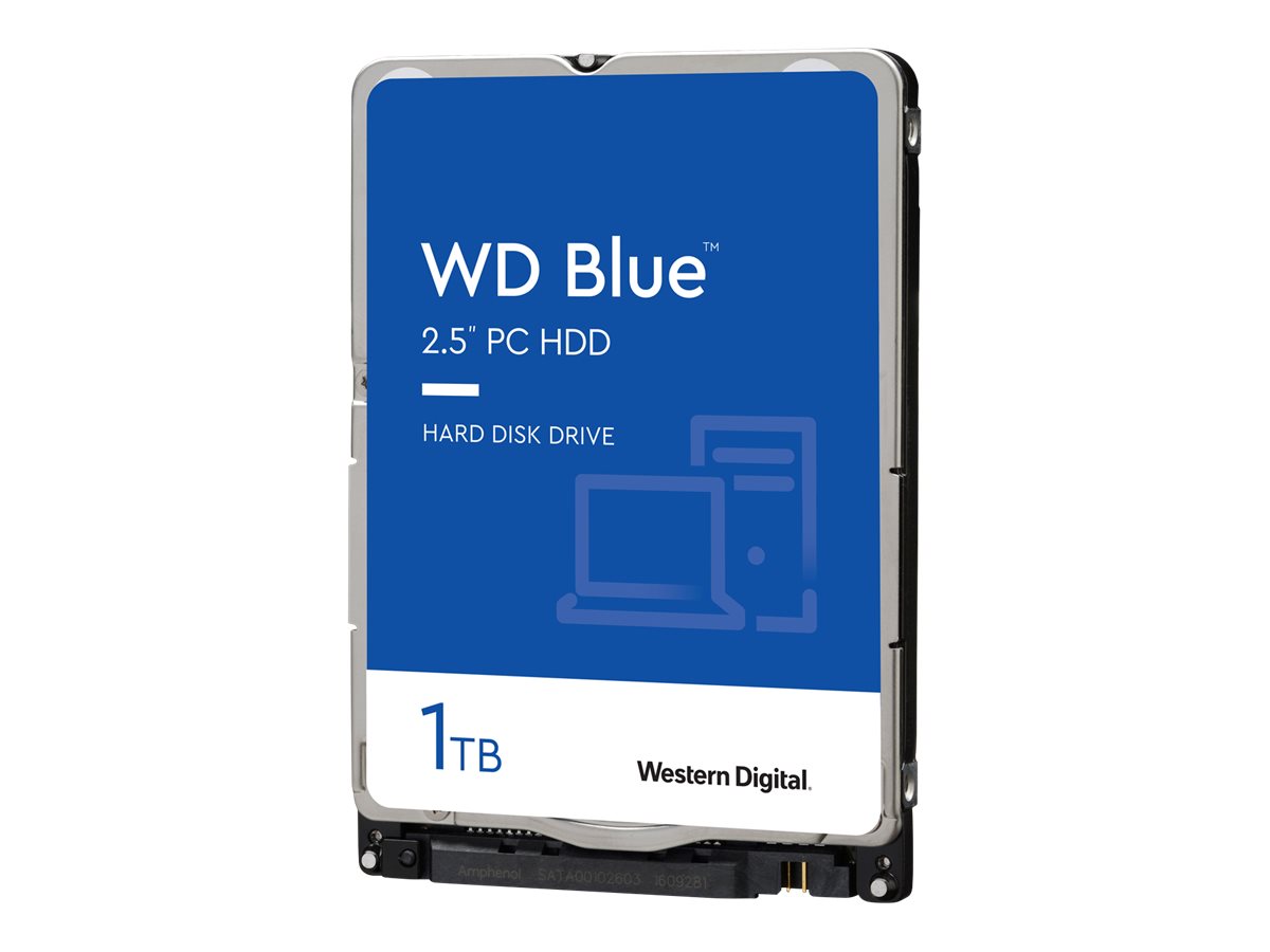 WD Blue WD10SPZX - Disque dur - 1 To - interne - 2.5" - SATA 6Gb/s - 5400 tours/min - mémoire tampon : 128 Mo - WD10SPZX - Disques durs internes