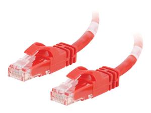 C2G Cat6 Booted Unshielded (UTP) Crossover Patch Cable - Câble inverseur - RJ-45 (M) pour RJ-45 (M) - 50 cm - UTP - CAT 6 - moulé, sans crochet, bloqué - rouge - 83556 - Câbles à paire torsadée