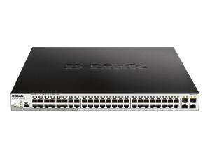 D-Link DGS 1210-52MP/ME - Commutateur - Géré - 48 x 10/100/1000 (PoE) + 4 x Gigabit SFP - Montable sur rack - PoE (370 W) - DGS-1210-52MP/ME/E - Concentrateurs et commutateurs gigabit