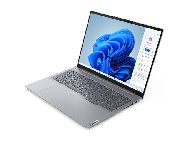 Lenovo ThinkBook 16 G7 IML 21MS - Intel Core Ultra 7 - 155H / jusqu'à 4.8 GHz - Win 11 Pro - Intel Arc Graphics - 16 Go RAM - 512 Go SSD NVMe, TLC - 16" IPS 1920 x 1200 - Gigabit Ethernet - Wi-Fi 6E, Bluetooth - double ton gris arctique - clavier : Français - avec 1 an de support Premier Lenovo - 21MS004NFR - Ordinateurs portables