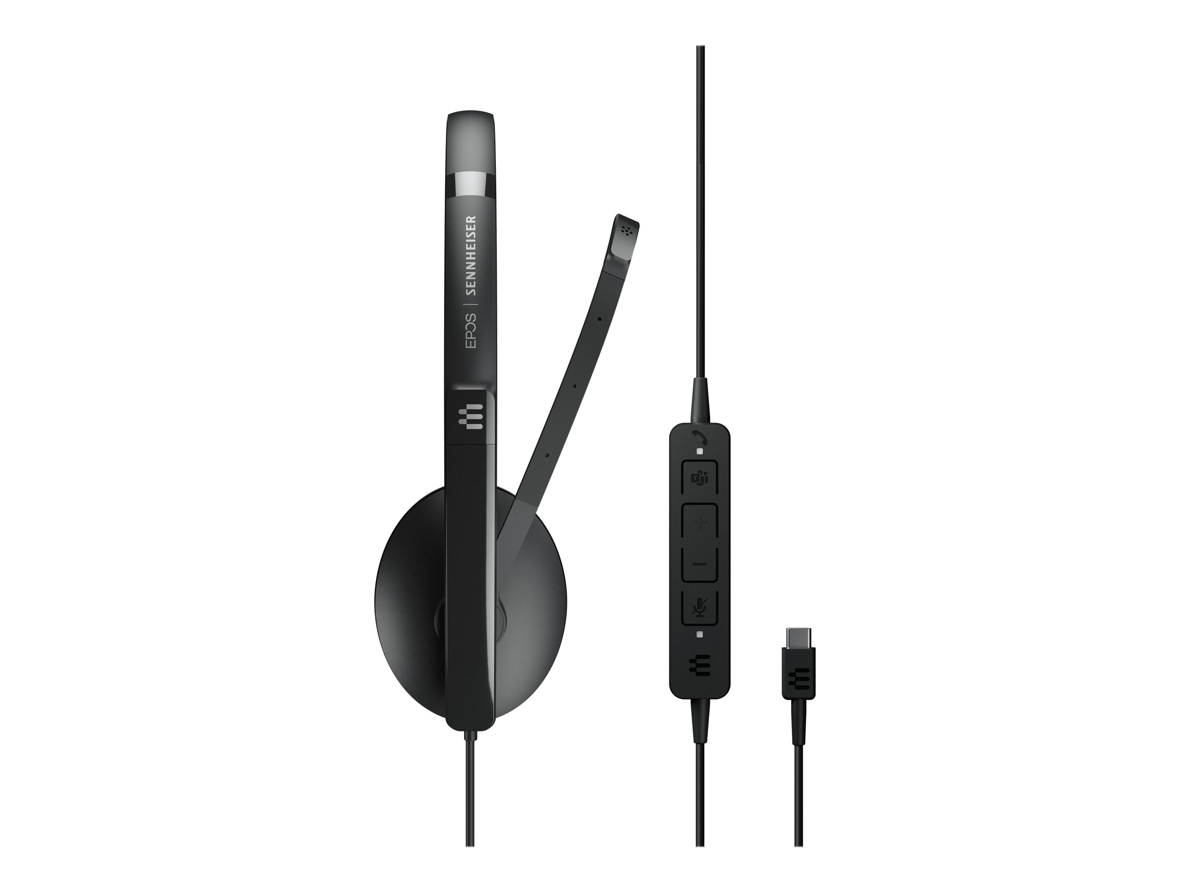 EPOS ADAPT 160T USB-C II - ADAPT 100 Series - micro-casque - sur-oreille - filaire - USB-C - noir - Certifié pour Microsoft Teams, Optimisé pour la CU - 1000905 - Écouteurs